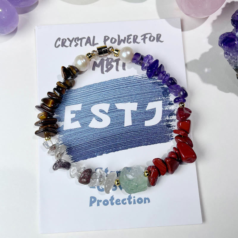 Bracelet de personnalité en cristal naturel MBTI Olivenorma
