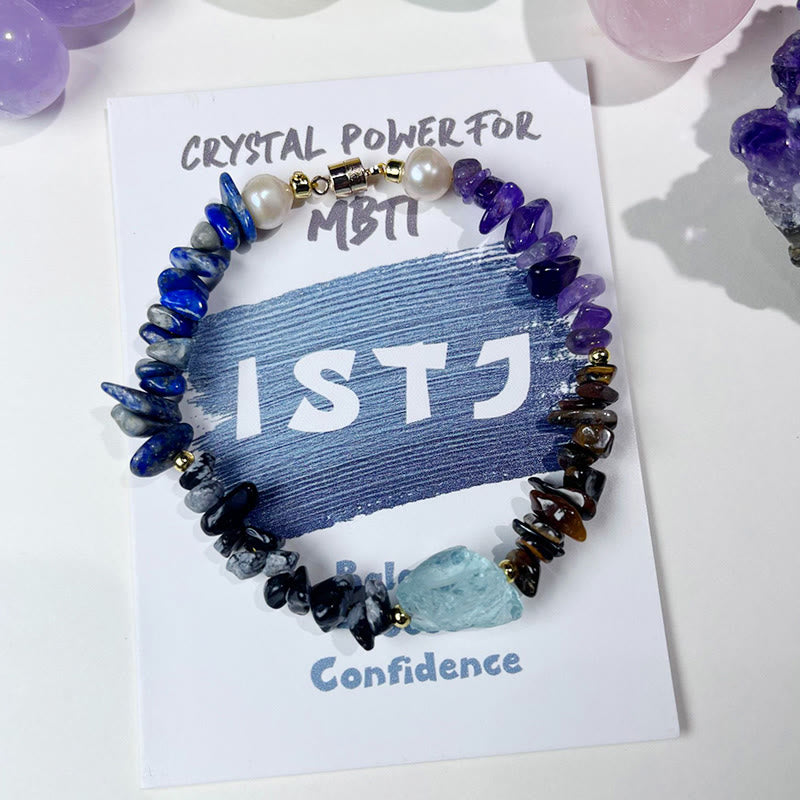 Bracelet de personnalité en cristal naturel MBTI Olivenorma