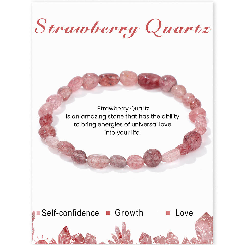 Bracelet de guérison ajustable en pierres précieuses irrégulières Olivenorma