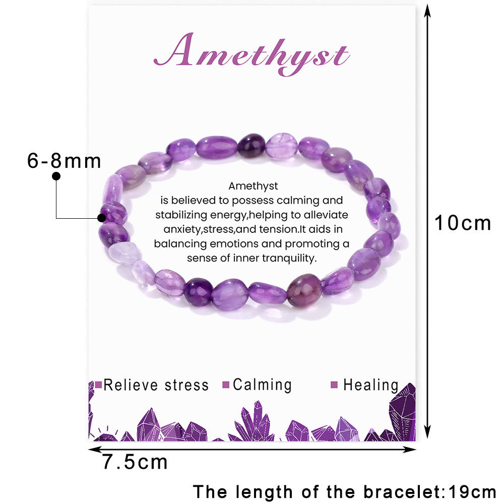 Bracelet de guérison ajustable en pierres précieuses irrégulières Olivenorma