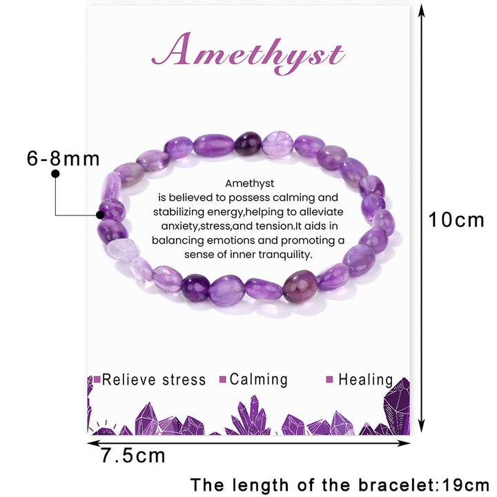 Bracelet de guérison ajustable en pierres précieuses irrégulières Olivenorma