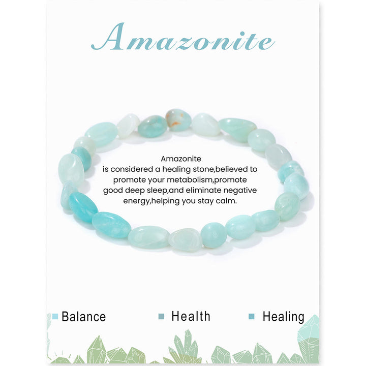 Bracelet de guérison ajustable en pierres précieuses irrégulières Olivenorma