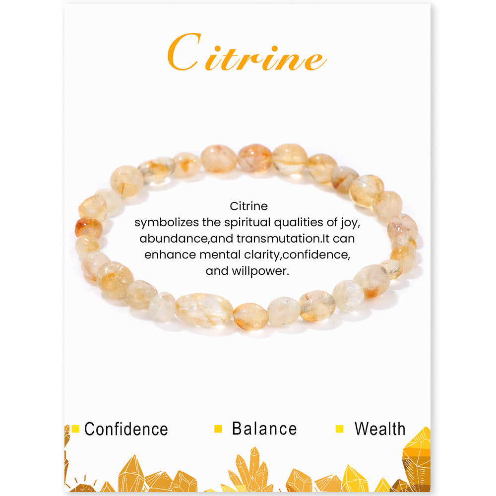 Bracelet de guérison ajustable en pierres précieuses irrégulières Olivenorma