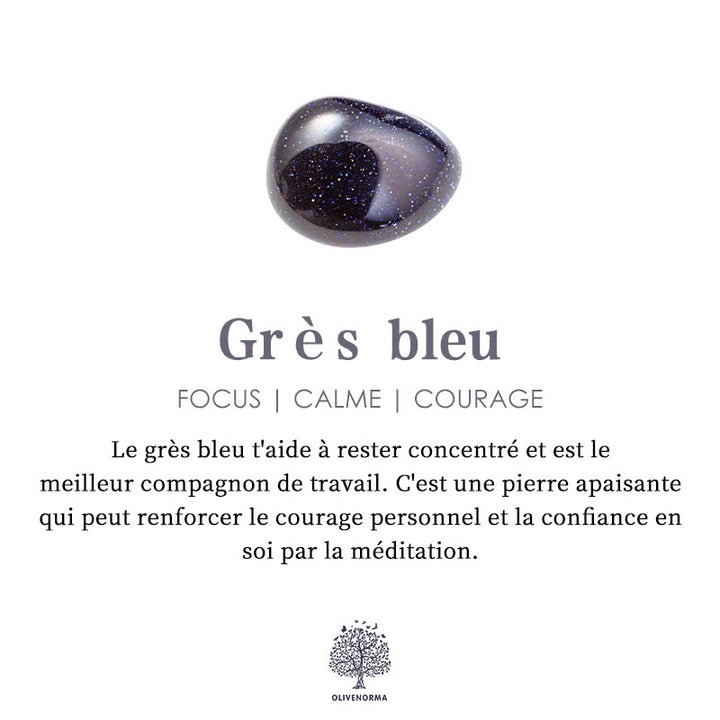 Pyramide d'orgone en quartz rose et grès bleu Olivenorma