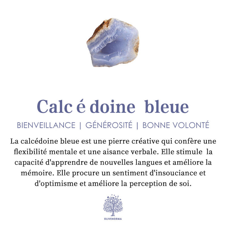 Pyramide d'orgone en calcédoine bleue et fluorite Olivenorma
