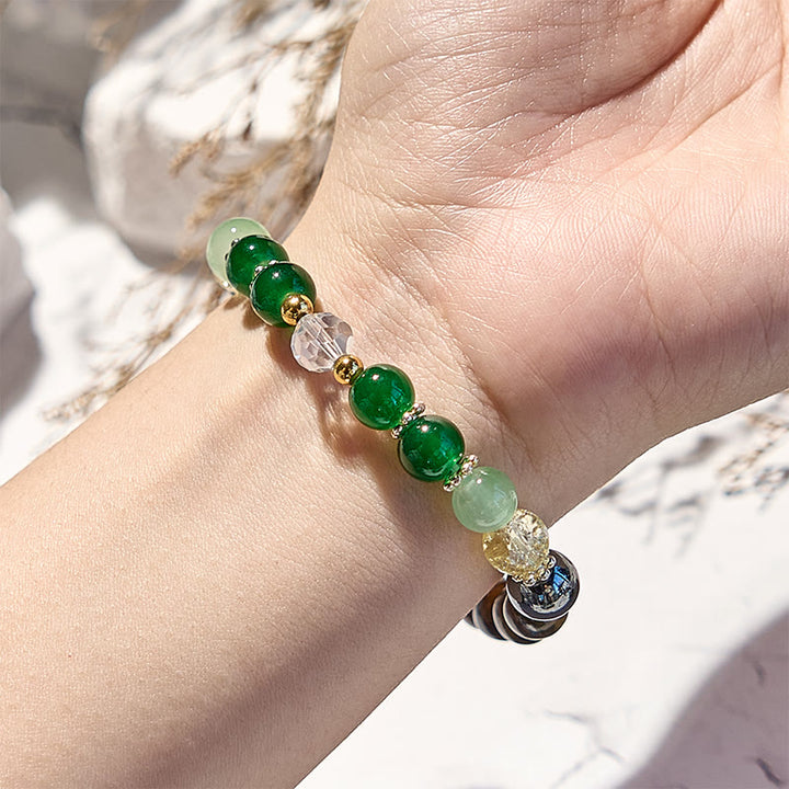 Bracelet de perles en hématite et en œil de tigre et péridot Olivenorma