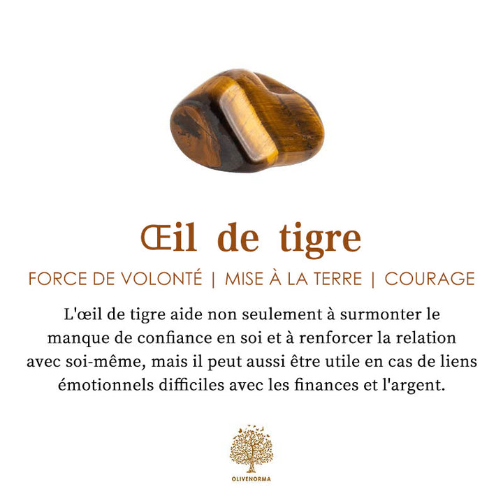 Pyramide d'orgone énergétique de guérison naturelle en œil de tigre Olivenorma