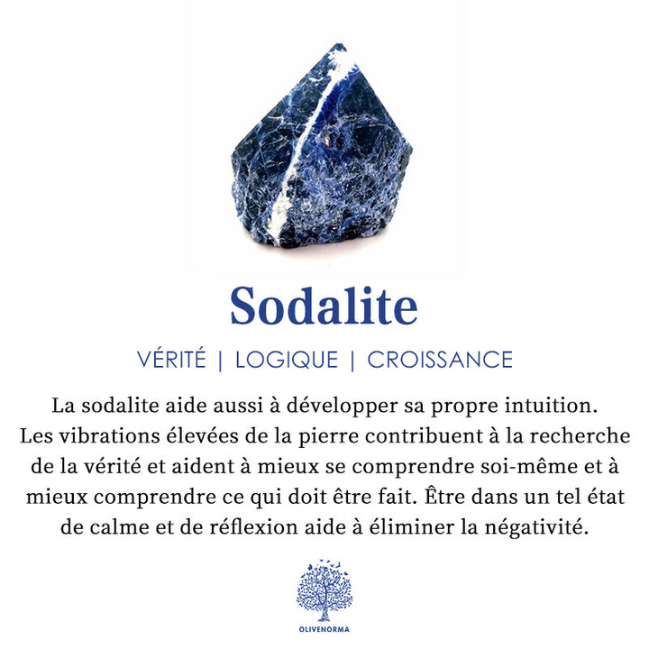 Pyramide d'orgone en sodalite et cyanite véritable Olivenorma