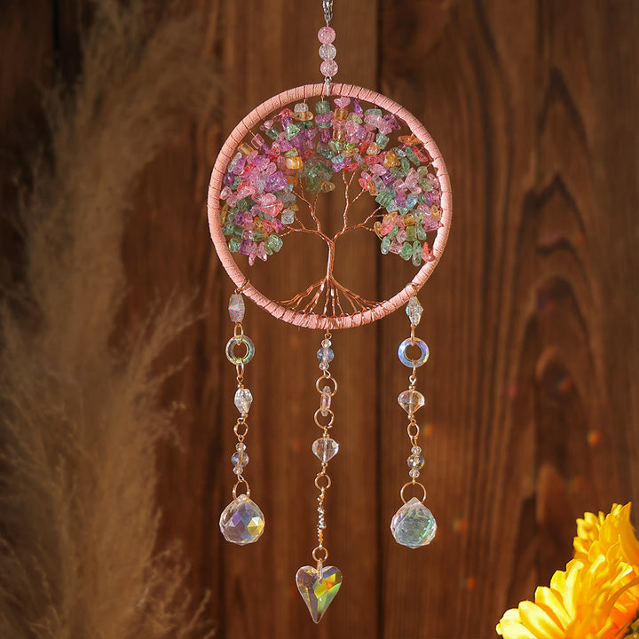 Carillon éolien Olivenorma Améthyste Aigue-marine Tourmaline Arbre de vie