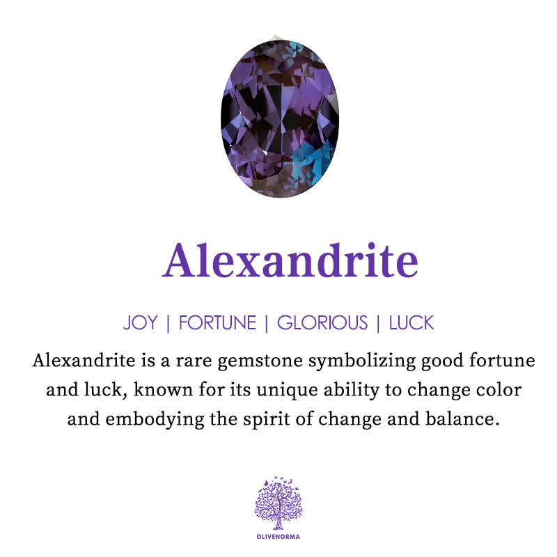 Bague en forme de vague avec alexandrite naturelle Olivenorma