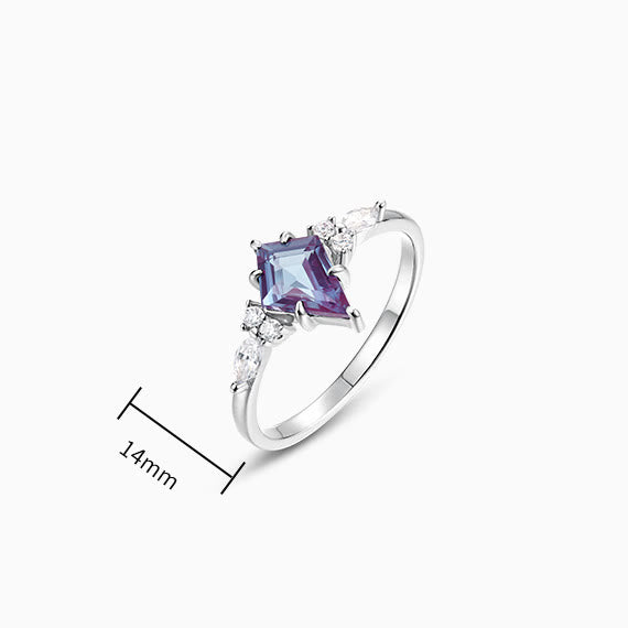 Ensemble de 2 bagues en alexandrite naturelle Olivenorma