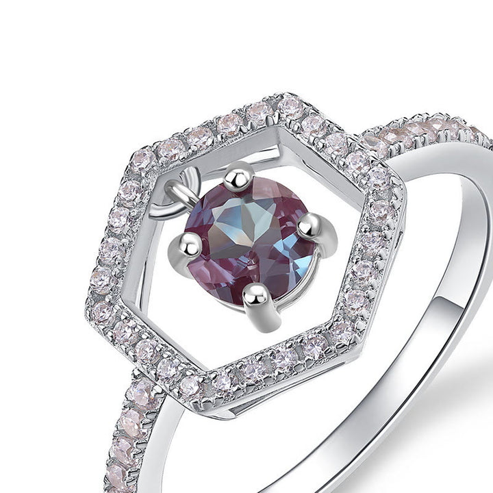 Bague pendentif en alexandrite naturelle Olivenorma