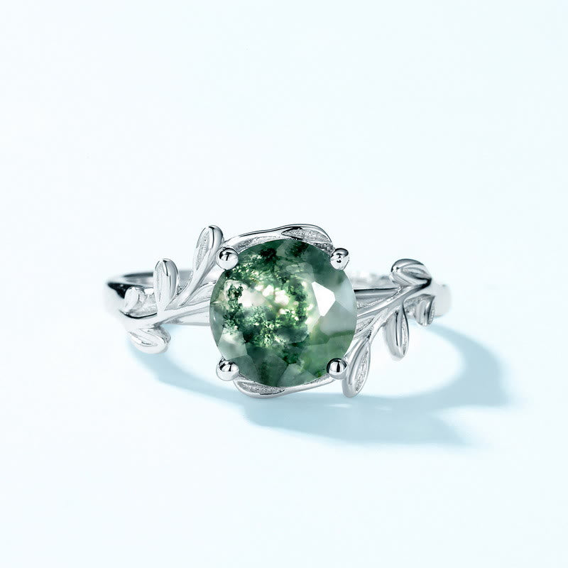 Ensemble de bijoux enveloppants en feuille d'agate mousse naturelle Olivenorma - image 17