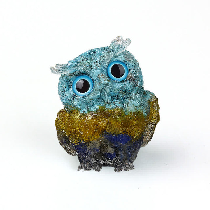 Figurine de hibou en cristal Olivenorma Wise Guardian, décoration en pierre précieuse - Turquoise + Citrine + Lapis-lazuli - 2,08 po (L) * 1,57 po (l) * 1,45 po (H) - image 76