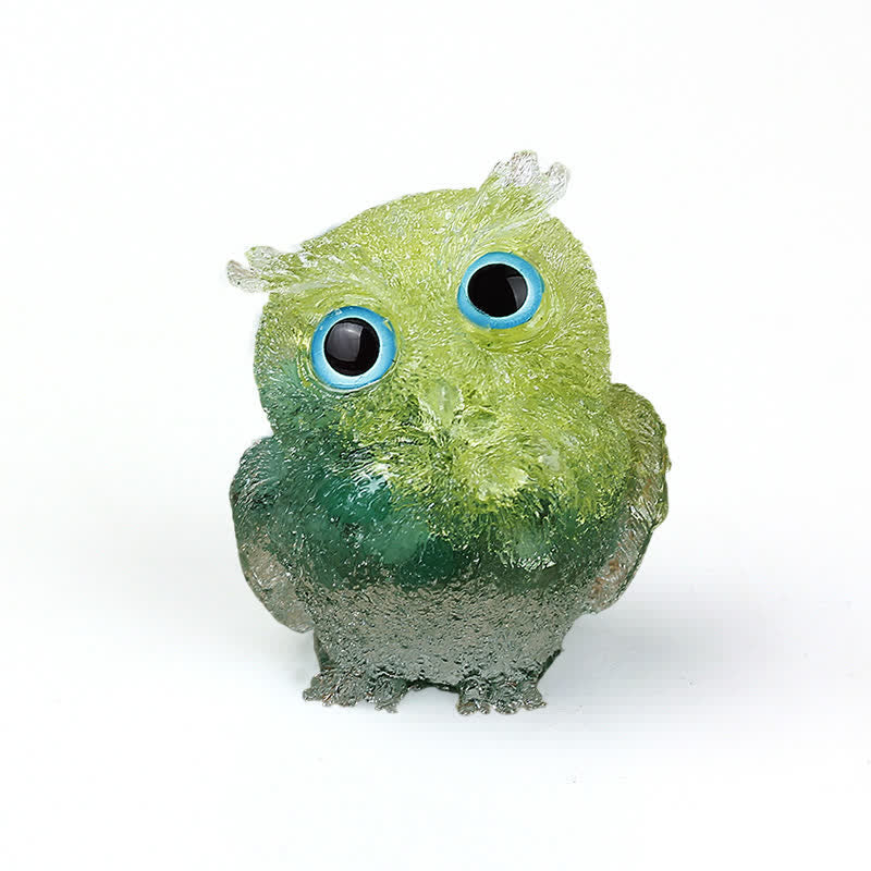 Figurine de hibou en cristal Olivenorma Wise Guardian, décoration en pierre précieuse - Citrine + Aventurine verte - 2,08 po (L) * 1,57 po (l) * 1,45 po (H) - image 75