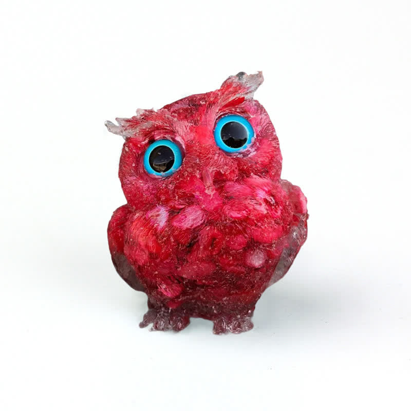 Figurine de hibou en cristal Olivenorma Wise Guardian, décoration en pierre précieuse - Corail rouge - 2,08 po (L) * 1,57 po (l) * 1,45 po (H) - image 52