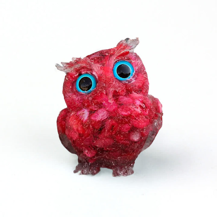 Figurine de hibou en cristal Olivenorma Wise Guardian, décoration en pierre précieuse - Corail rouge - 2,08 po (L) * 1,57 po (l) * 1,45 po (H) - image 52