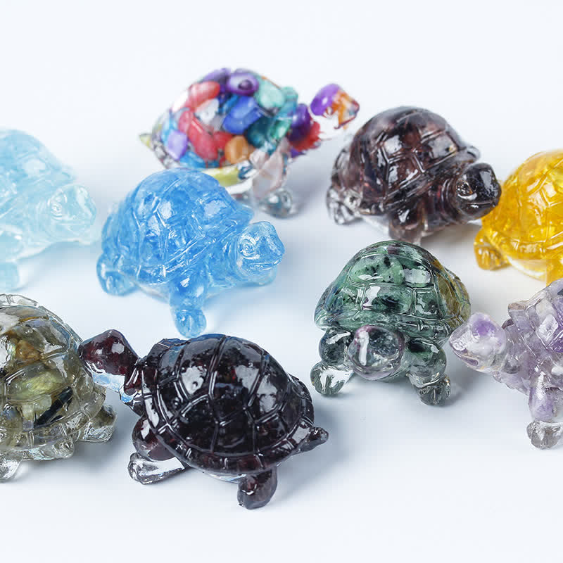 Colle de gravier en cristal Olivenorma Décoration en pierres précieuses pour petite tortue - image 78