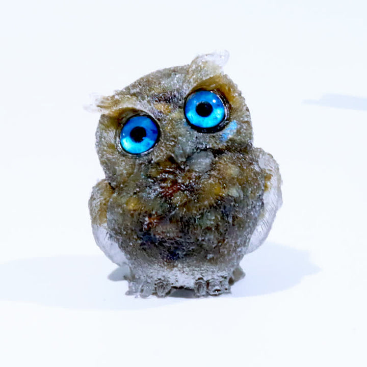 Figurine de hibou en cristal Olivenorma Wise Guardian, décoration en pierre précieuse - Labradorite #Œil bleu - 2,08 po (L) * 1,57 po (l) * 1,45 po (H) - image 90