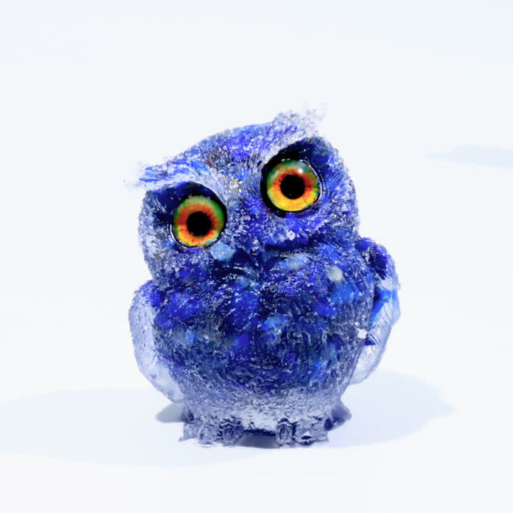 Figurine de hibou en cristal Olivenorma Wise Guardian, décoration en pierre précieuse - Lapis-lazuli #Œil de couleur - 2,08 po (L) * 1,57 po (l) * 1,45 po (H) - image 34