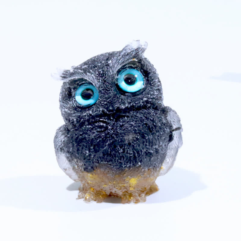 Figurine de hibou en cristal Olivenorma Wise Guardian, décoration en pierre précieuse - Obsidienne et quartz rutile - 2,08 po (L) * 1,57 po (l) * 1,45 po (H) - image 88