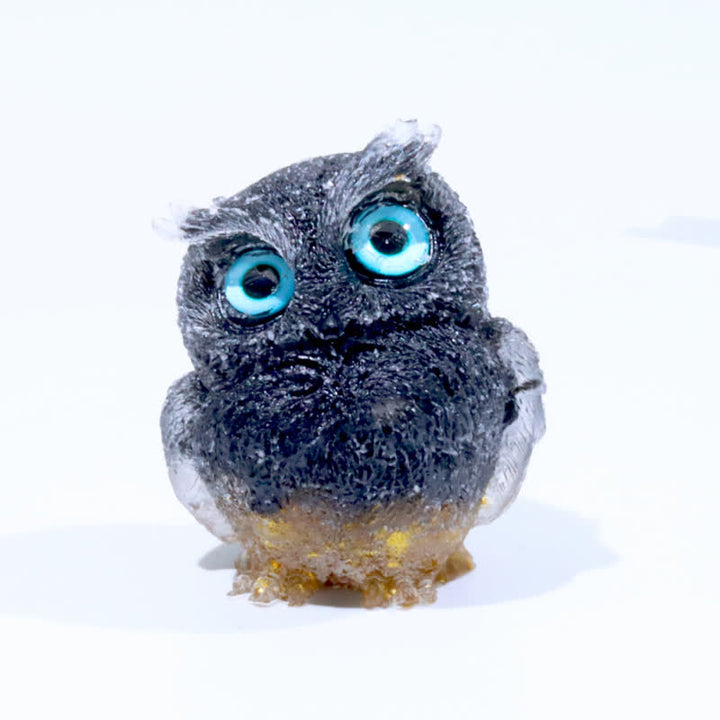 Figurine de hibou en cristal Olivenorma Wise Guardian, décoration en pierre précieuse - Obsidienne et quartz rutile - 2,08 po (L) * 1,57 po (l) * 1,45 po (H) - image 88