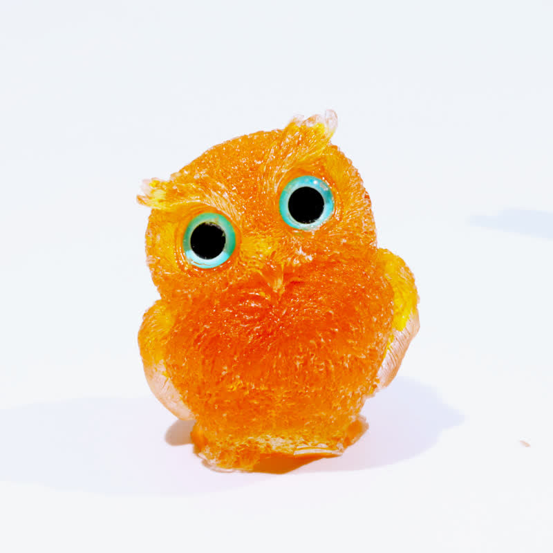 Figurine de hibou en cristal Olivenorma Wise Guardian, décoration en pierre précieuse - Citrine#Œil bleu - 2,08 po (L) * 1,57 po (l) * 1,45 po (H) - image 43