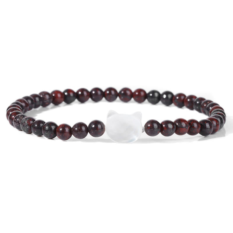 Bracelet en perles de pierre naturelle Olivenorma chaton Nacre 4mm