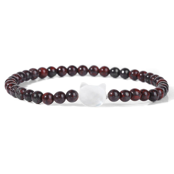 Bracelet en perles de pierre naturelle Olivenorma chaton Nacre 4mm