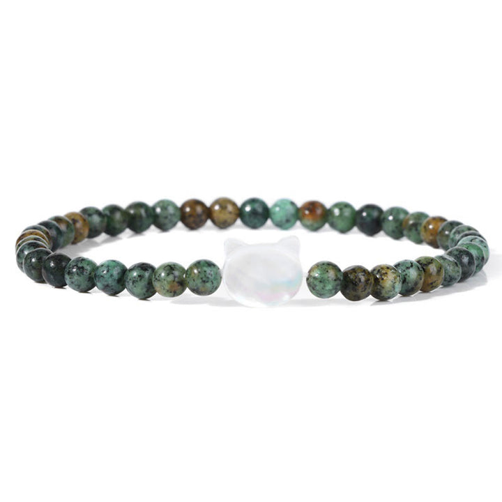 Bracelet en perles de pierre naturelle Olivenorma chaton Nacre 4mm