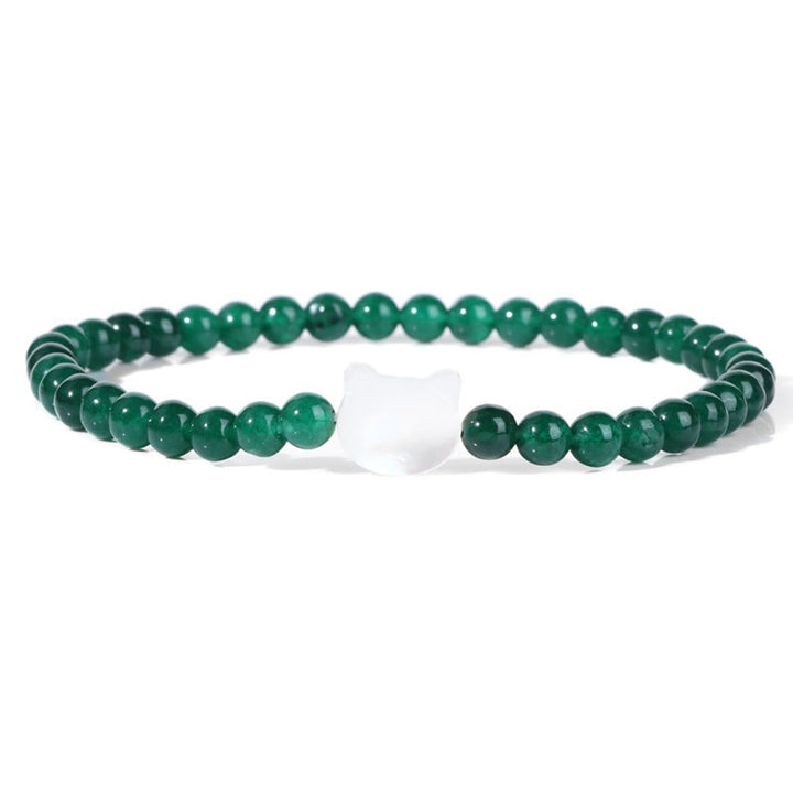 Bracelet en perles de pierre naturelle Olivenorma chaton Nacre 4mm