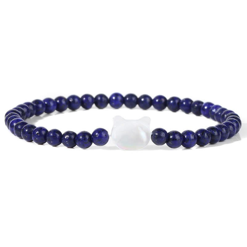 Bracelet en perles de pierre naturelle Olivenorma chaton Nacre 4mm