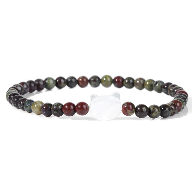 Bracelet en perles de pierre naturelle Olivenorma chaton Nacre 4mm