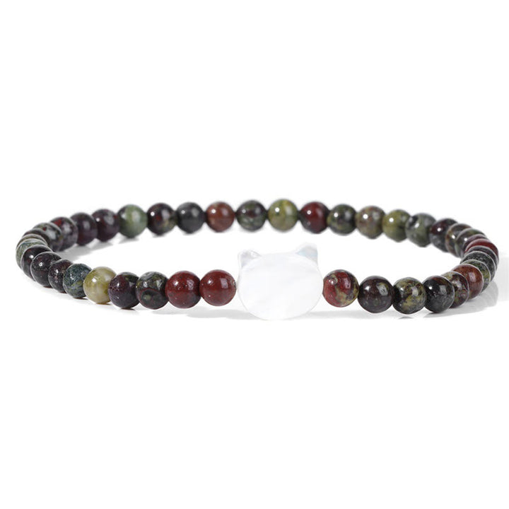 Bracelet en perles de pierre naturelle Olivenorma chaton Nacre 4mm
