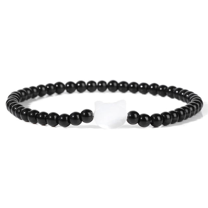Bracelet en perles de pierre naturelle Olivenorma chaton Nacre 4mm