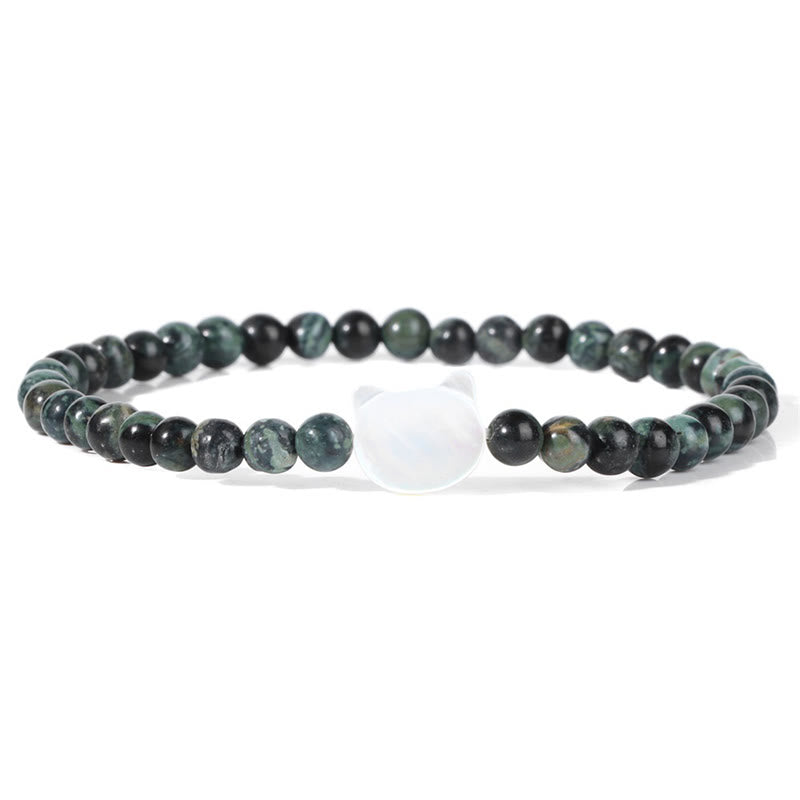 Bracelet en perles de pierre naturelle Olivenorma chaton Nacre 4mm