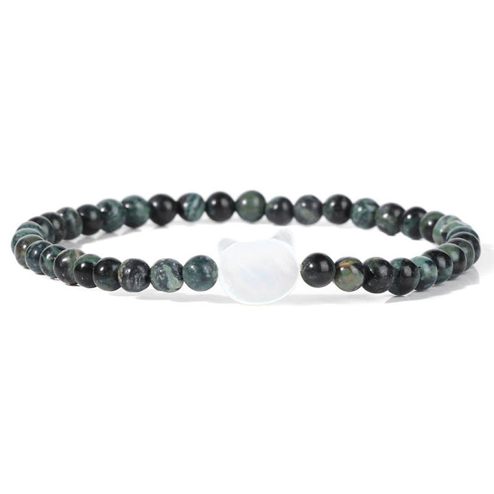 Bracelet en perles de pierre naturelle Olivenorma chaton Nacre 4mm