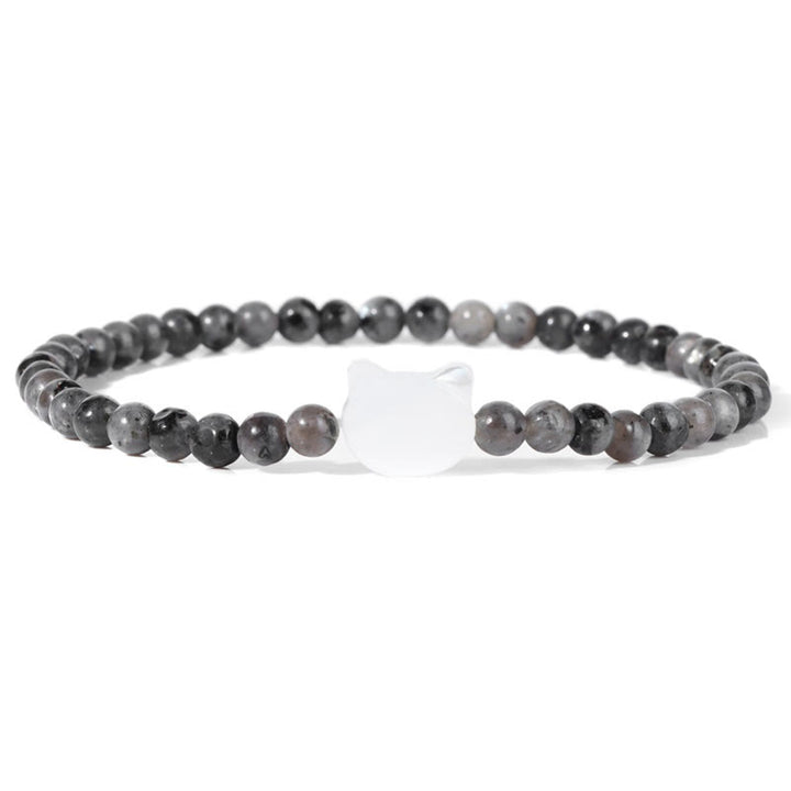 Bracelet en perles de pierre naturelle Olivenorma chaton Nacre 4mm