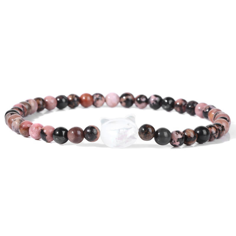 Bracelet en perles de pierre naturelle Olivenorma chaton Nacre 4mm