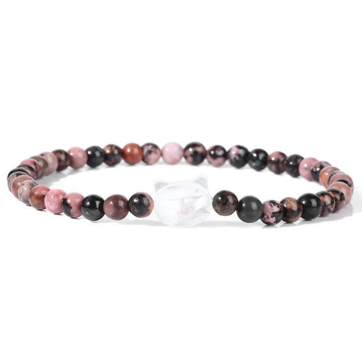 Bracelet en perles de pierre naturelle Olivenorma chaton Nacre 4mm