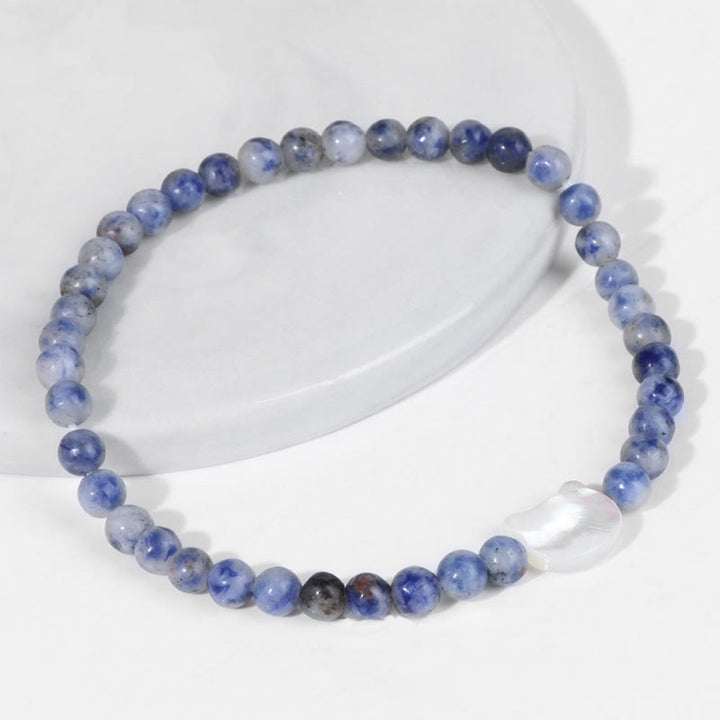 Bracelet en perles de pierre naturelle Olivenorma chaton Nacre 4mm