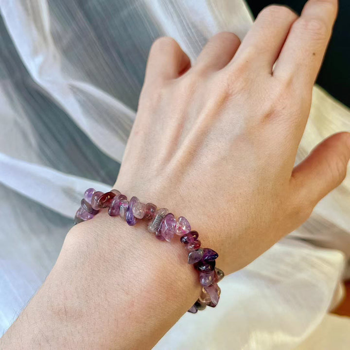 Bracelet Olivenorma Super Seven en perles de cristal améthyste