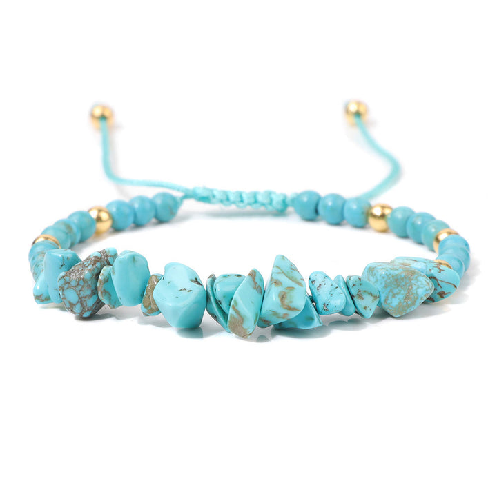 Bracelet à cordon en perles de pierre naturelle irrégulières Olivenorma