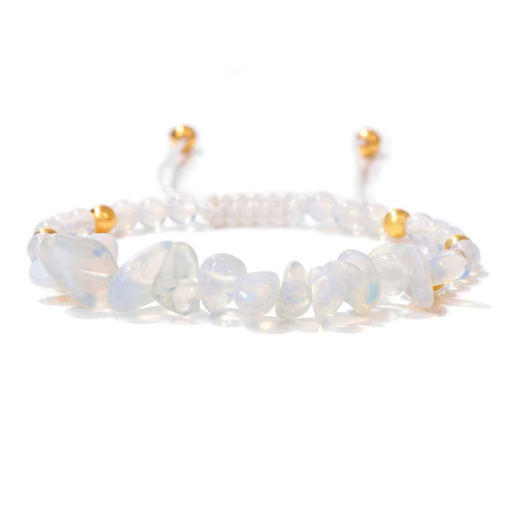 Bracelet à cordon en perles de pierre naturelle irrégulières Olivenorma