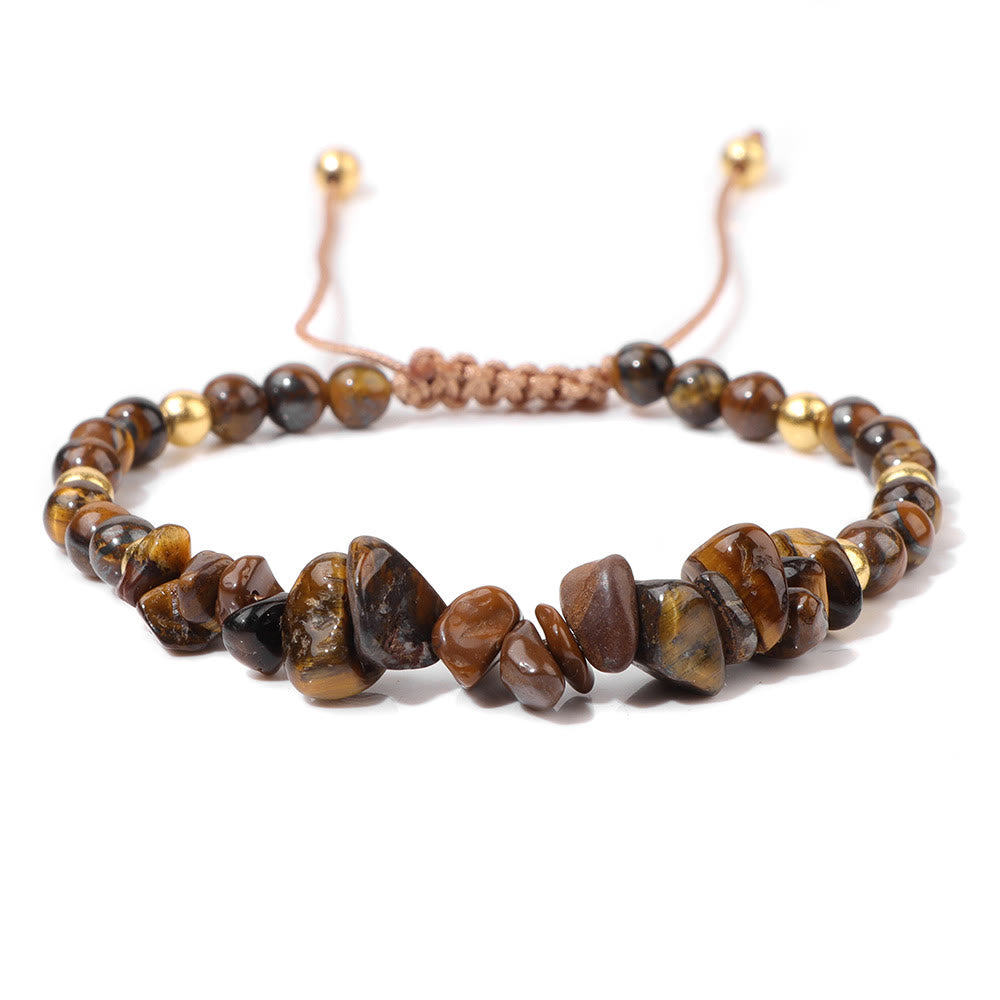 Bracelet à cordon en perles de pierre naturelle irrégulières Olivenorma