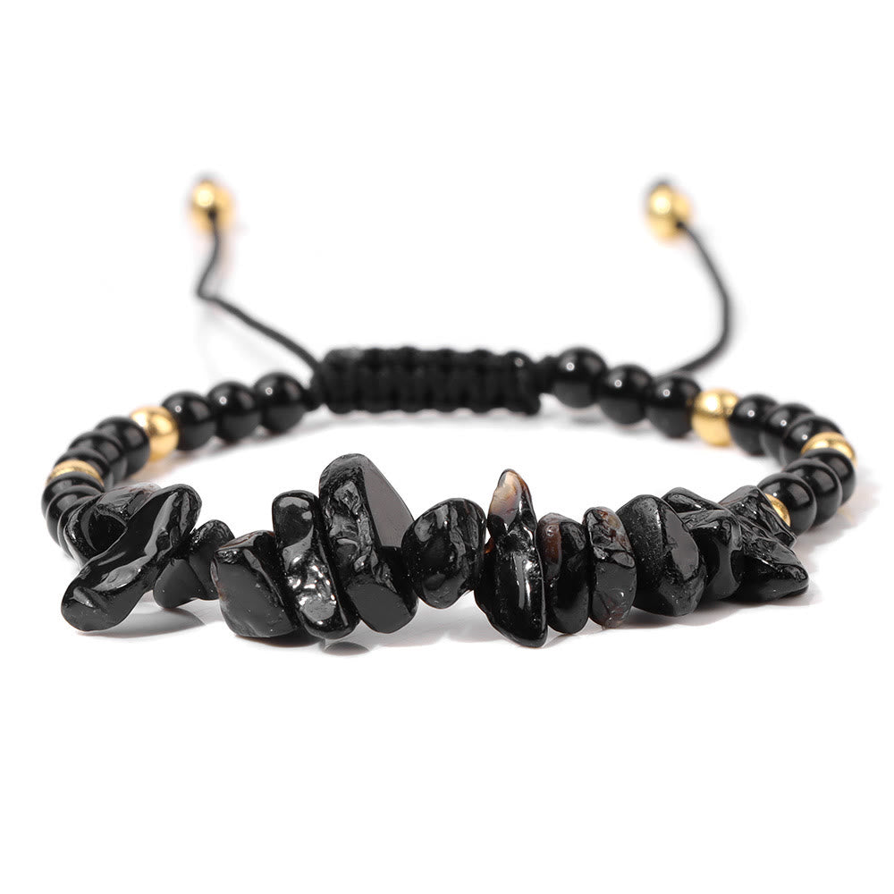 Bracelet à cordon en perles de pierre naturelle irrégulières Olivenorma