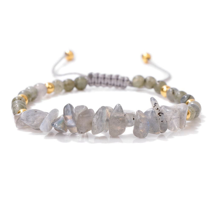 Bracelet à cordon en perles de pierre naturelle irrégulières Olivenorma