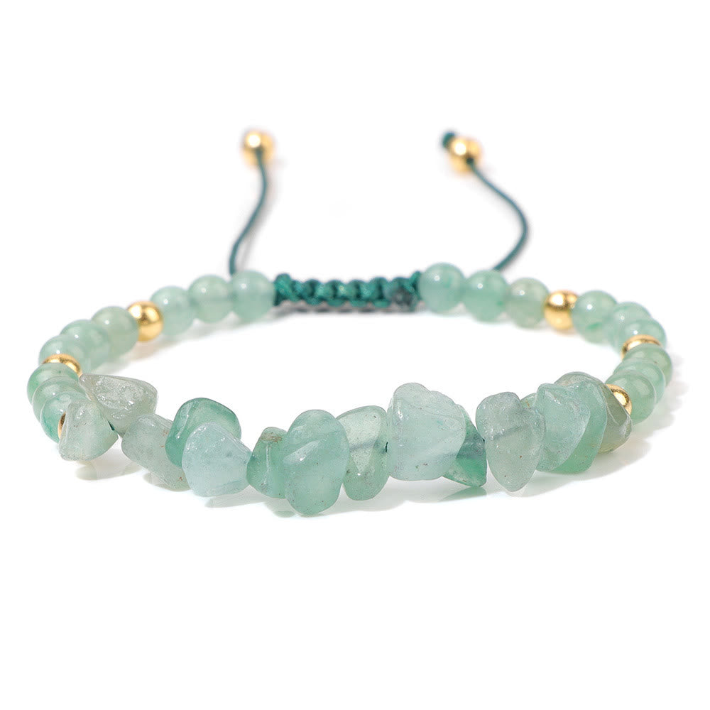 Bracelet à cordon en perles de pierre naturelle irrégulières Olivenorma