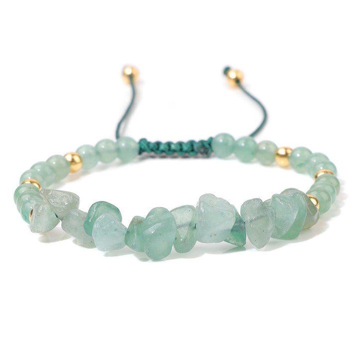 Bracelet à cordon en perles de pierre naturelle irrégulières Olivenorma