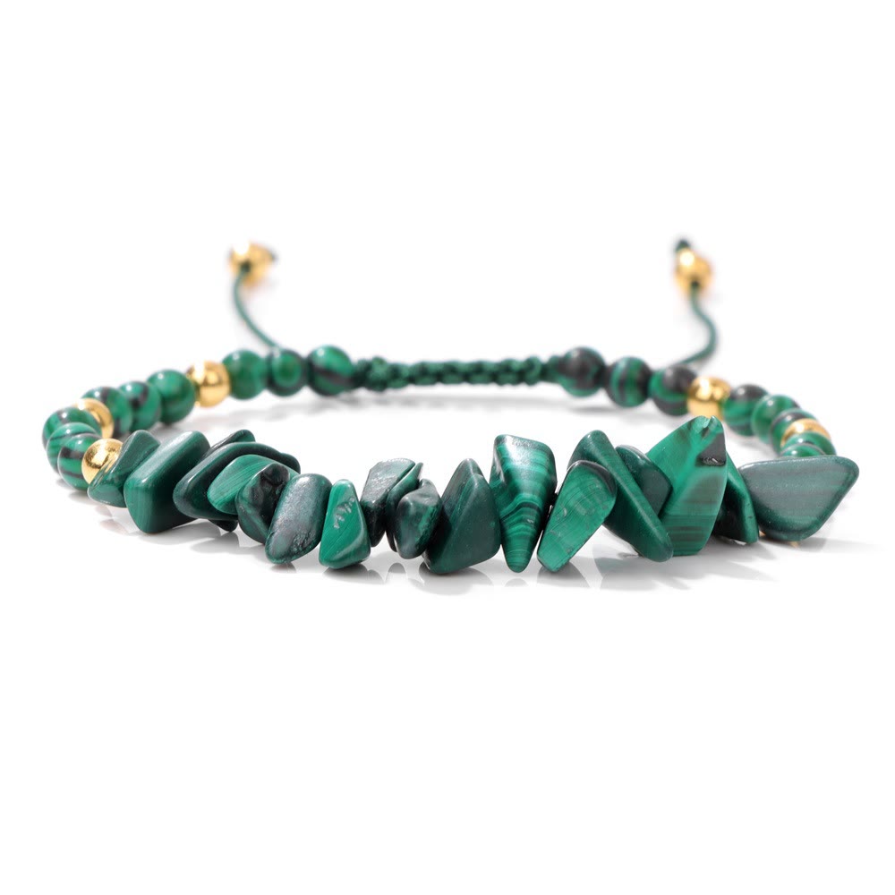Bracelet à cordon en perles de pierre naturelle irrégulières Olivenorma